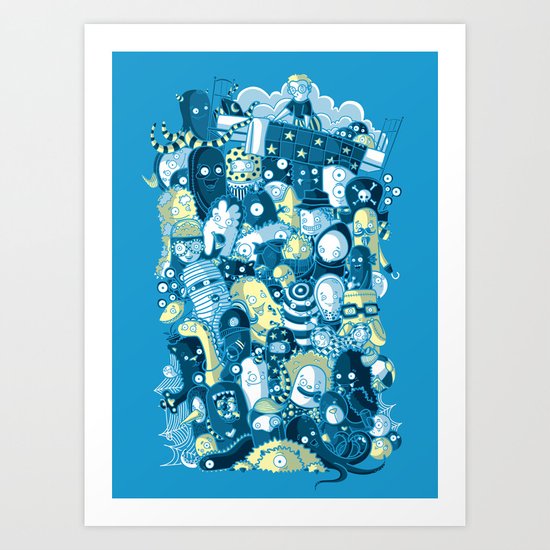 Under my bed Art Print