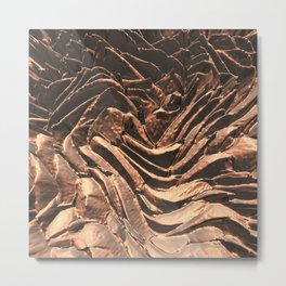 Macro Copper Abstract Metal Print