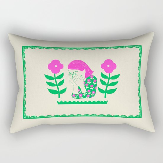 Don't be shy, shy girl, shy, print Rectangular Pillow