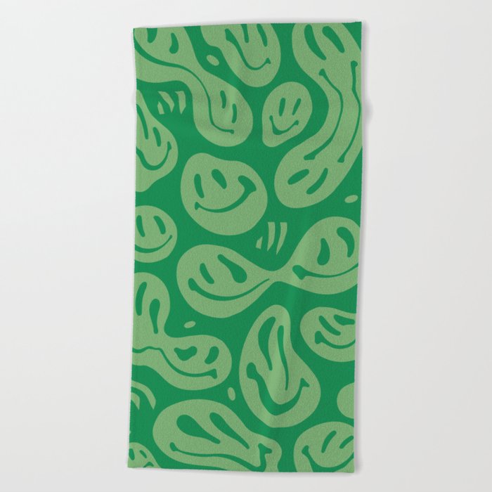 Money Green Melted Happiness Beach Towel