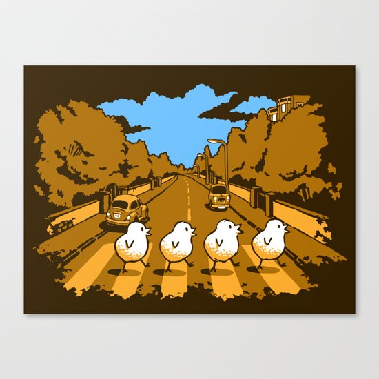 Why Did The Chicken Cross Abbey Road...? Canvas Print