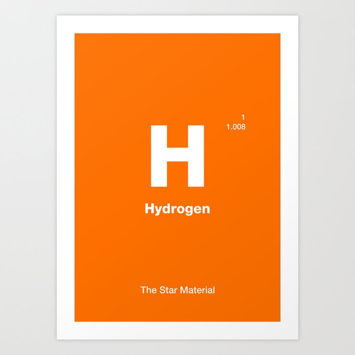 Hydrogen Art Print