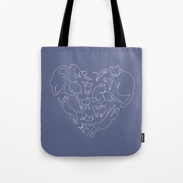 Feline Good - Blue Tote Bag