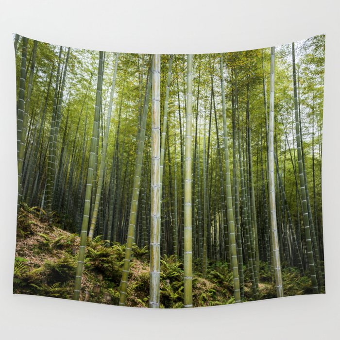 Bamboo Forest in Green Wall Tapestry by Michelle McConnell | Society6