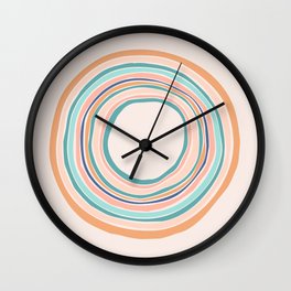 Time Travel - Colorful Rings Wall Clock