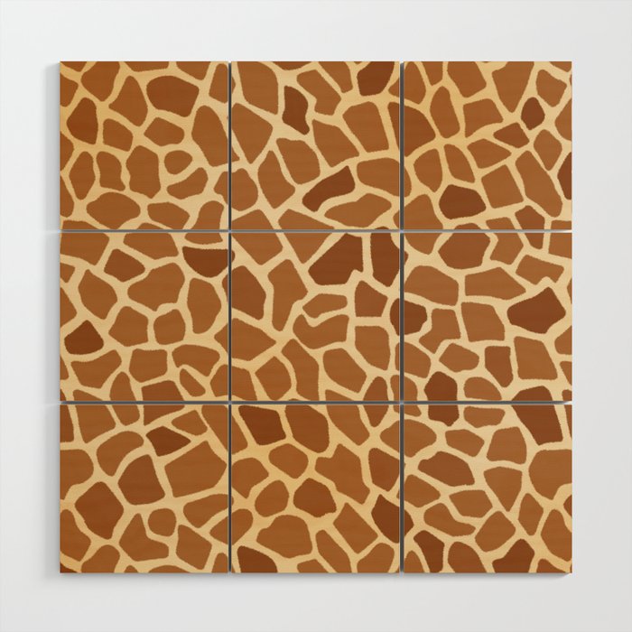 Giraffe Animal Print Wood Wall Art