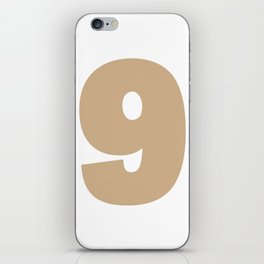 9 (Tan & White Number) iPhone Skin
