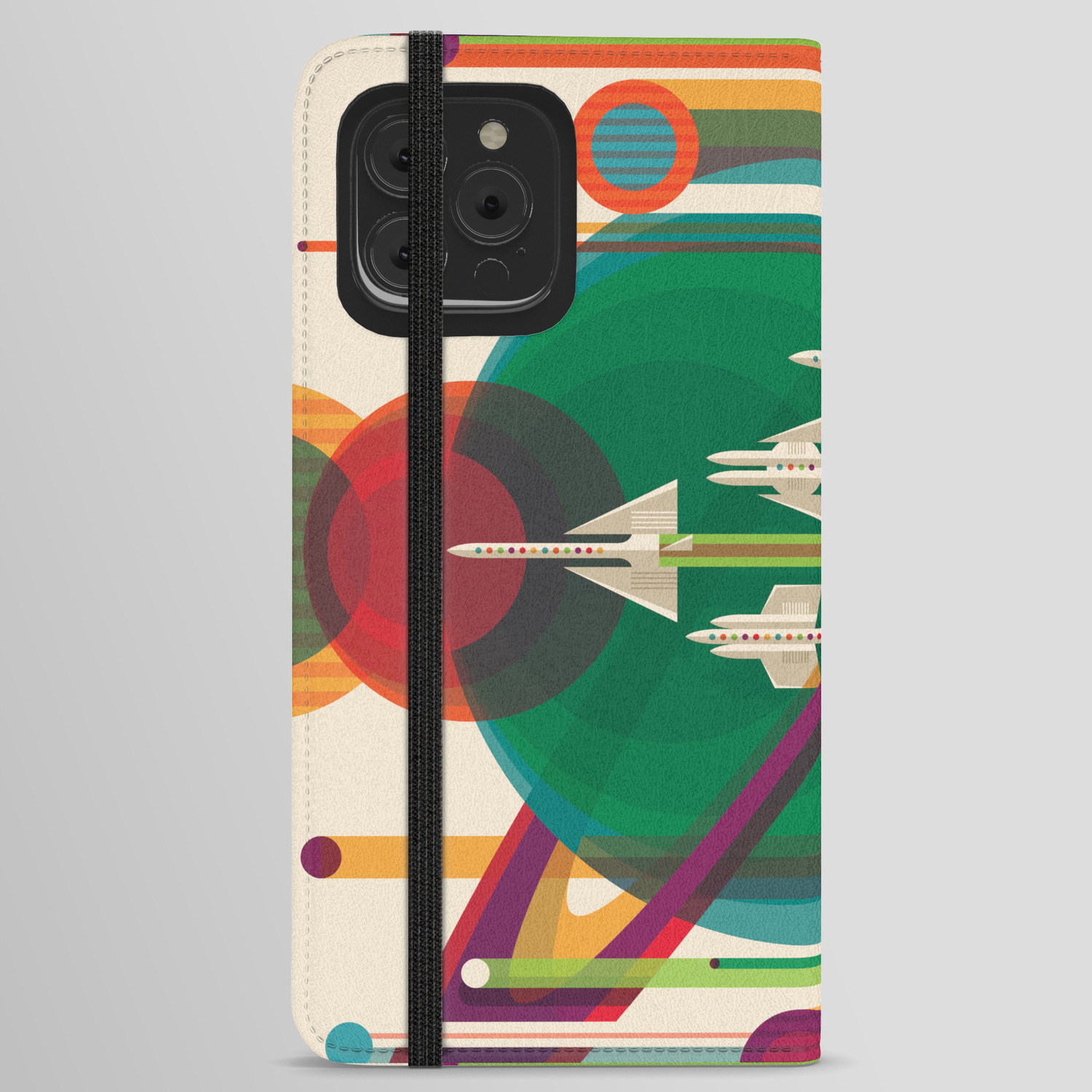 Nasa Retro Space Travel Poster The Grand Tour Iphone Wallet Case By Vintage Wall Art Society6
