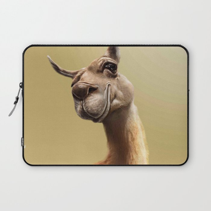 Smiling Llama Selfie Laptop Sleeve