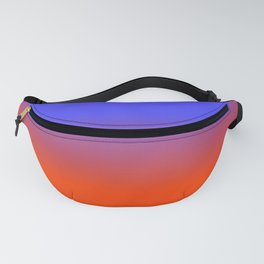 Neon Blue and Neon Orange Ombré  Shade Color Fade Fanny Pack