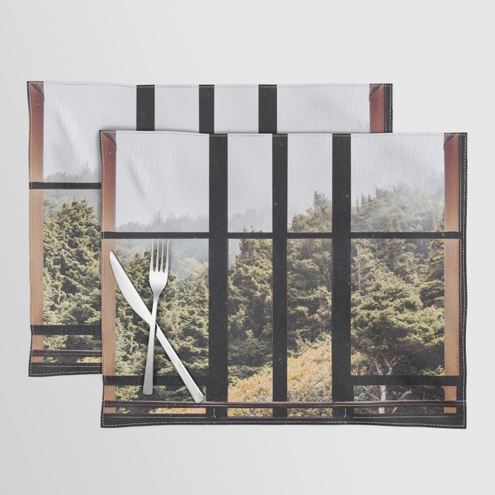 Window to the Forest and Fog | PNW Nature Placemat