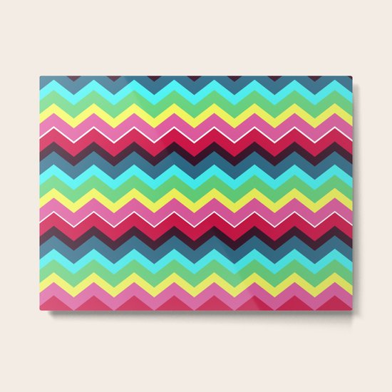 Fiesta Chevron Metal Print