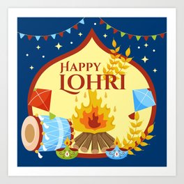 Happy Lohri! Art Print