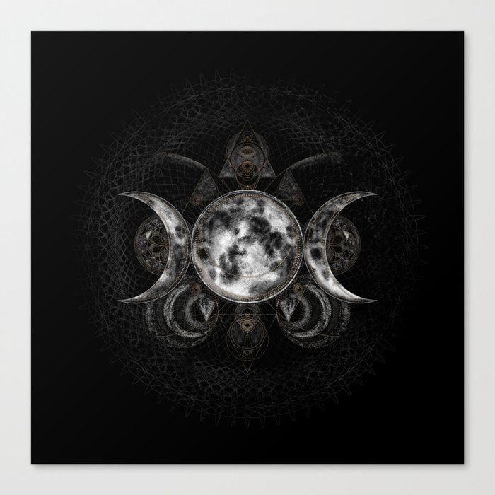 Triple Moon - Triple Goddess  Canvas Print