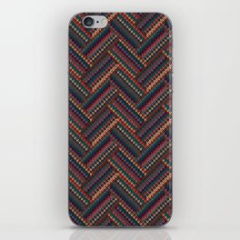 Knitted Textured Pattern Brown iPhone Skin