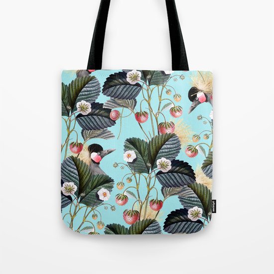 Strawberry Brush Hide-Out #society6 #decor #buyart Tote Bag