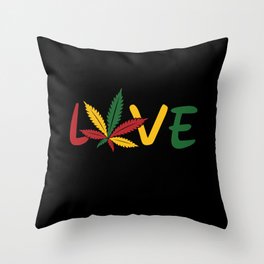 Love Cannabis Throw Pillow