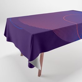 Purple and Pink Halftone Badge Tablecloth