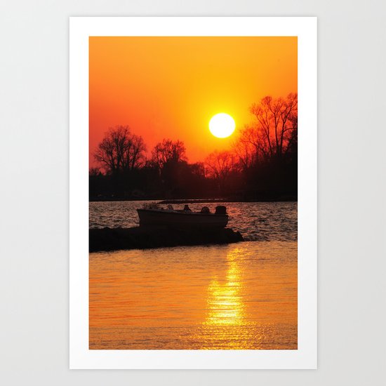 Silhouettes and Fire Art Print
