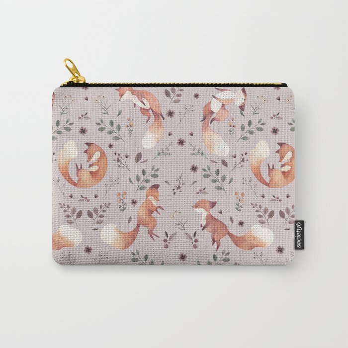 Fox pattern Carry-All Pouch