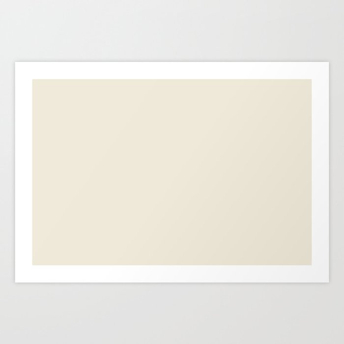 Off White Cream Solid Color Pairs PPG Milk Paint PPG1098-1 - All One Single Shade Hue Colour Art Print