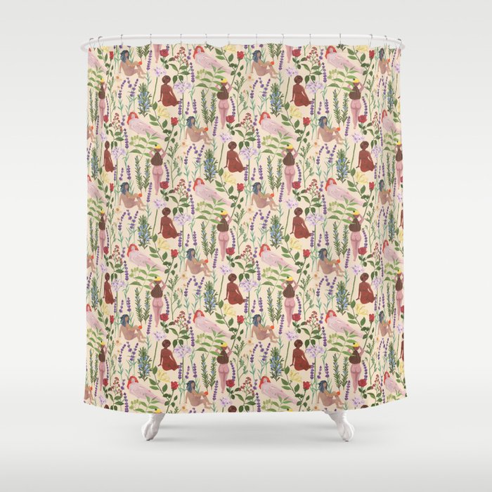 Aromatherapy Garden Shower Curtain by dasBrooklyn | Society6