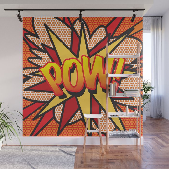 Comic Book Pow Wall Mural By Theimagezone Society6 Comic Book Pow Wall Mural