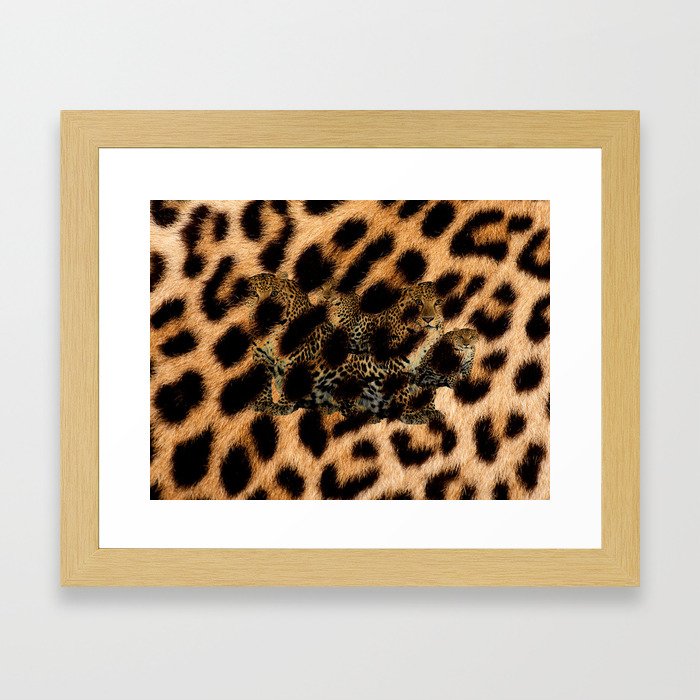 Leopard Shadow Framed Art Print