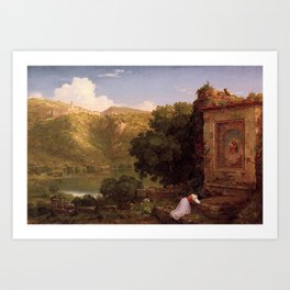 Thomas Cole - II Penseroso Art Print | Illustration, Painting, Artprint, Vintage, Frame, Decor, Old, Wallart, Poster 