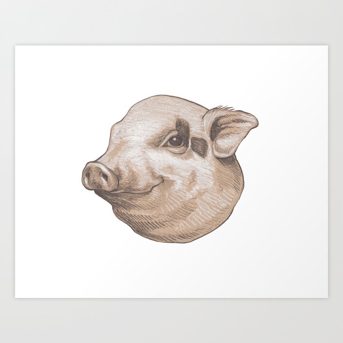 Good Morning Pig Art Print