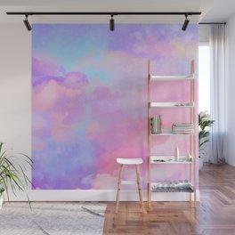 DREAMER Aesthetic Pink Clouds Wall Mural
