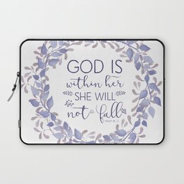 Christian Bible Verse Quote - Psalm 46-5 Laptop Sleeve