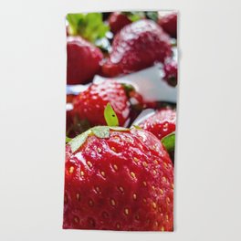 Strawberries Beach Towel