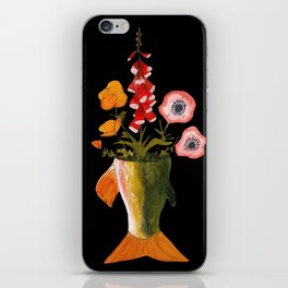 Fish Vase with Foxglove iPhone Skin
