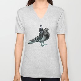 Pigeon Sidesaddle V Neck T Shirt