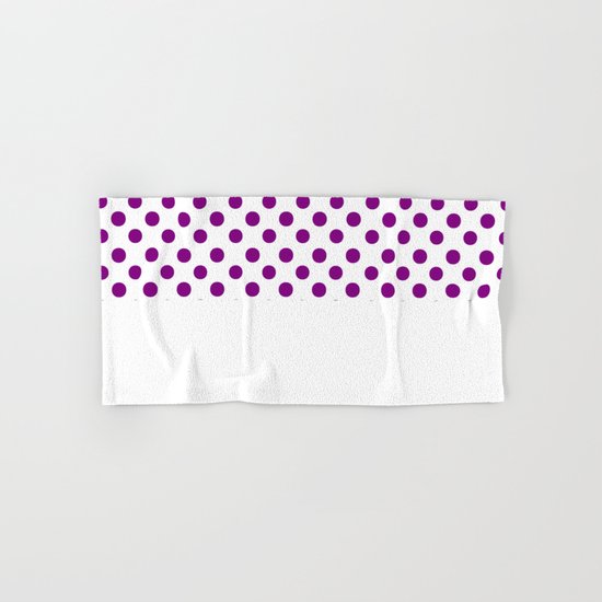 Polka Dots (Purple/White) Hand & Bath Towel