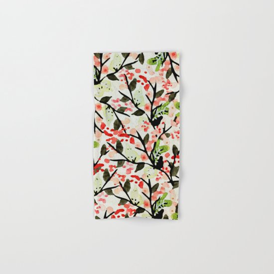 Watercolor Nature Pattern #society6 #decor #buyart Hand & Bath Towel