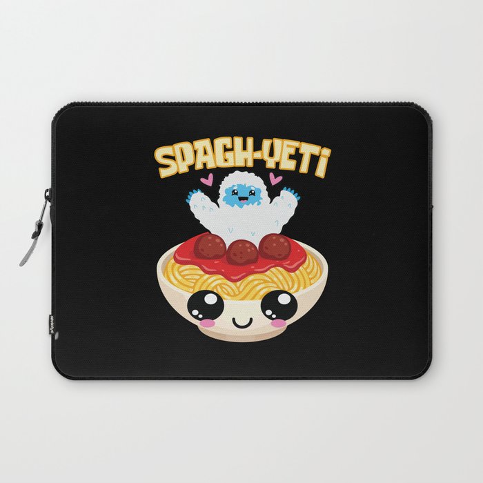 Spaghetti Yeti Bigfoot Noodle Yeti Laptop Sleeve