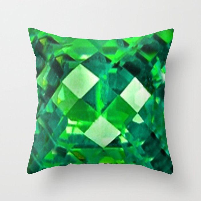 Emerald City May Emerald Birthstone Design Throw Pillow