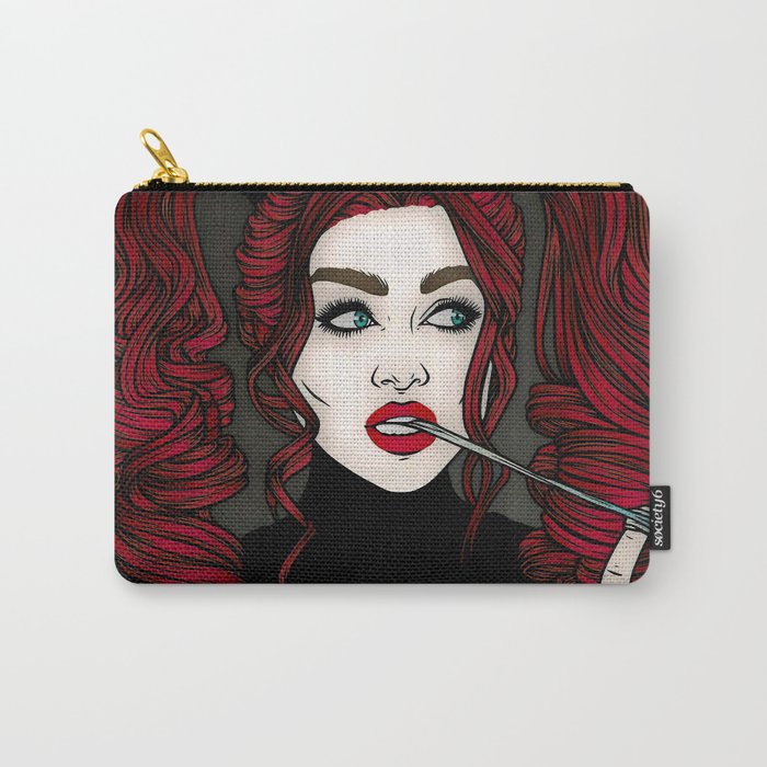 Rebellious Redhead Girl Carry-All Pouch