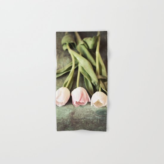Three Vintage Tulips Hand & Bath Towel