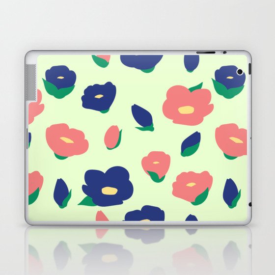 Delicate multi-colored flowers Laptop & iPad Skin
