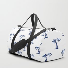 Blue Palm Trees Pattern Duffle Bag