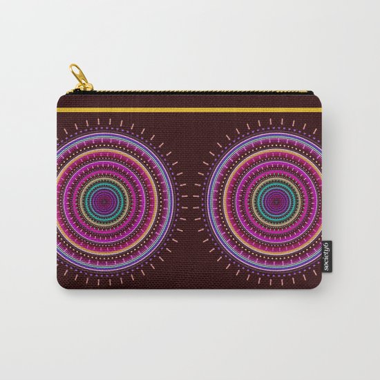 Colorful patterns and textured mandala Carry-All Pouch