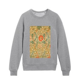 William Morris Pink and Rose  1834-1896 Kids Crewneck