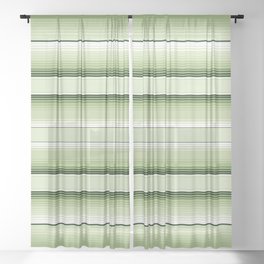Matcha Latte Serape Stripes Sheer Curtain