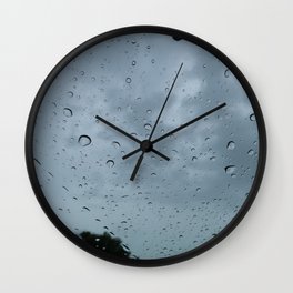Raindrops on Glass Wall Clock