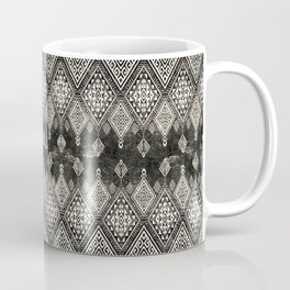 Black and White Handmade Moroccan Fabric Style Coffee Mug