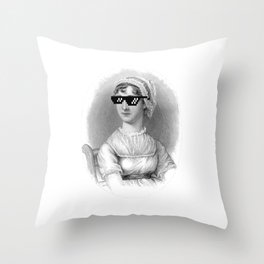 Thug Jane Austen Throw Pillow