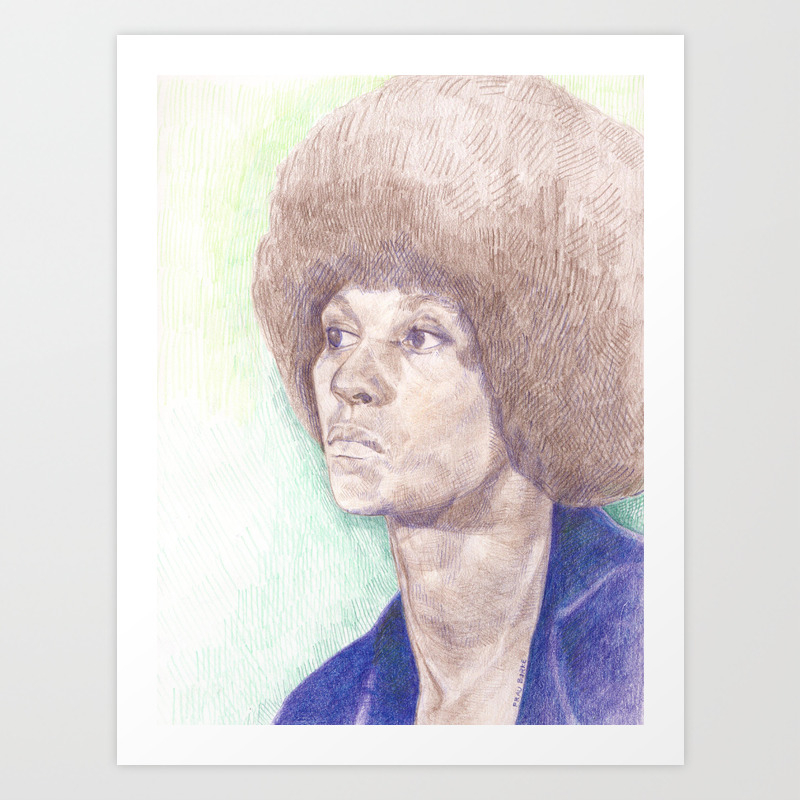 Angela Davis Art Print By Dentredjekultur Society6